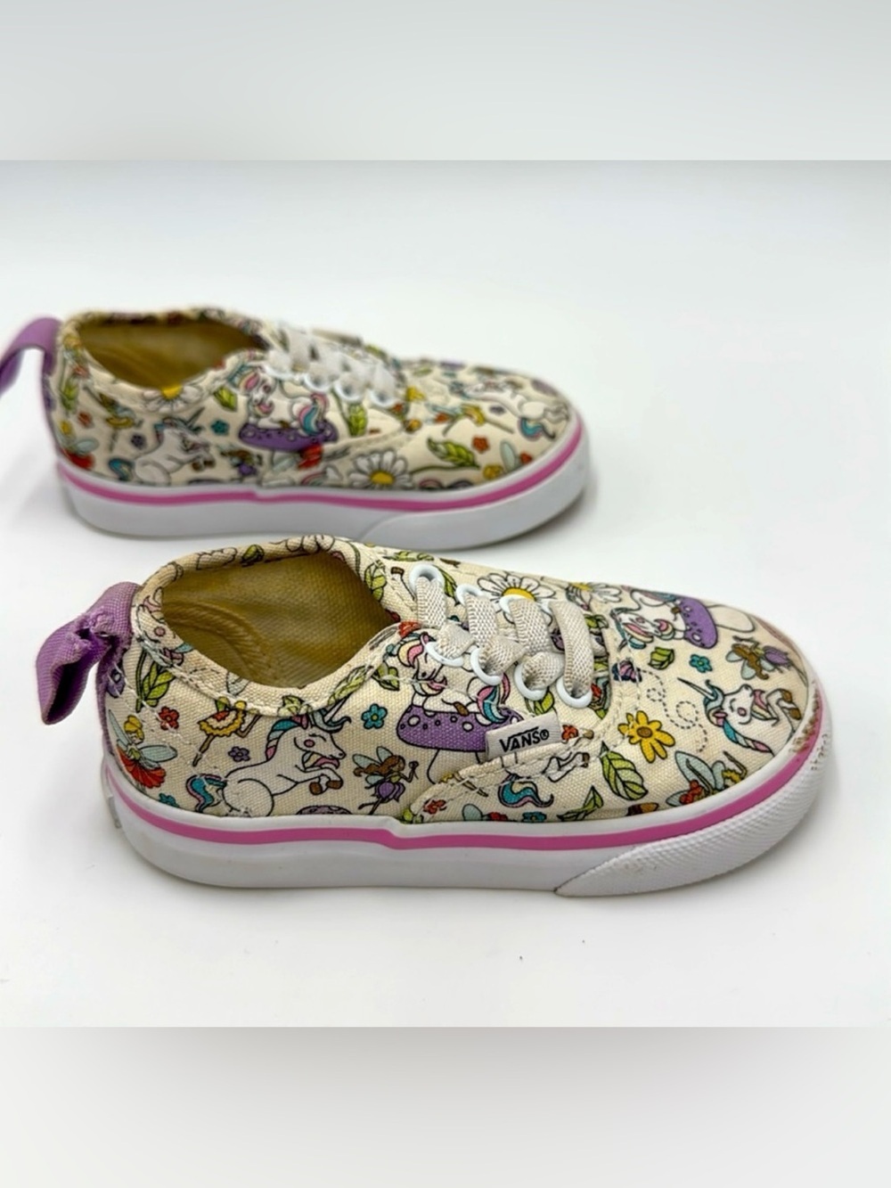 VANS Girls Authentic Skate Shoes Unicorn & Fairy
Print White/Pink Size 6 - Picture 3 of 14
